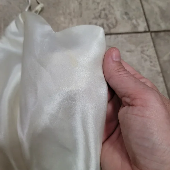 Vintage 90s Victoria’s Secret Gold Label Satin Bridal Slip Mini Dress Ivory - Picture 8 of 12
